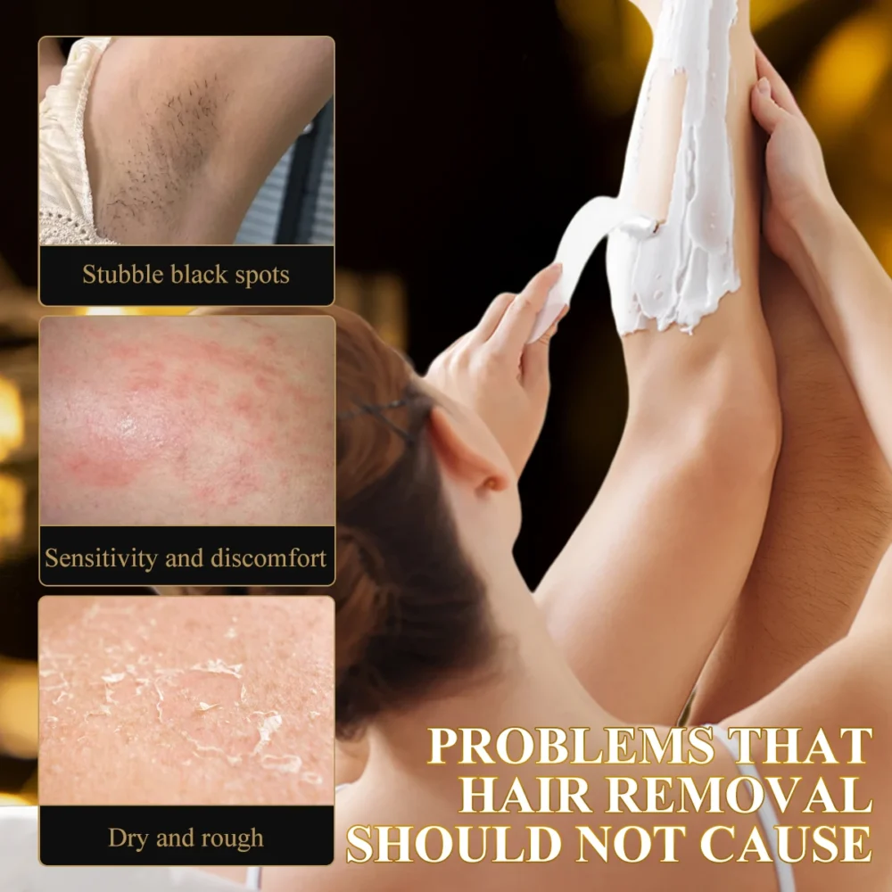 Ginseng Body Hair Removal Cream for Men and Women Hand Leg Hair Loss Depilatory Cream Removal Armpit Hair Care Depilatory Cream - Image 6