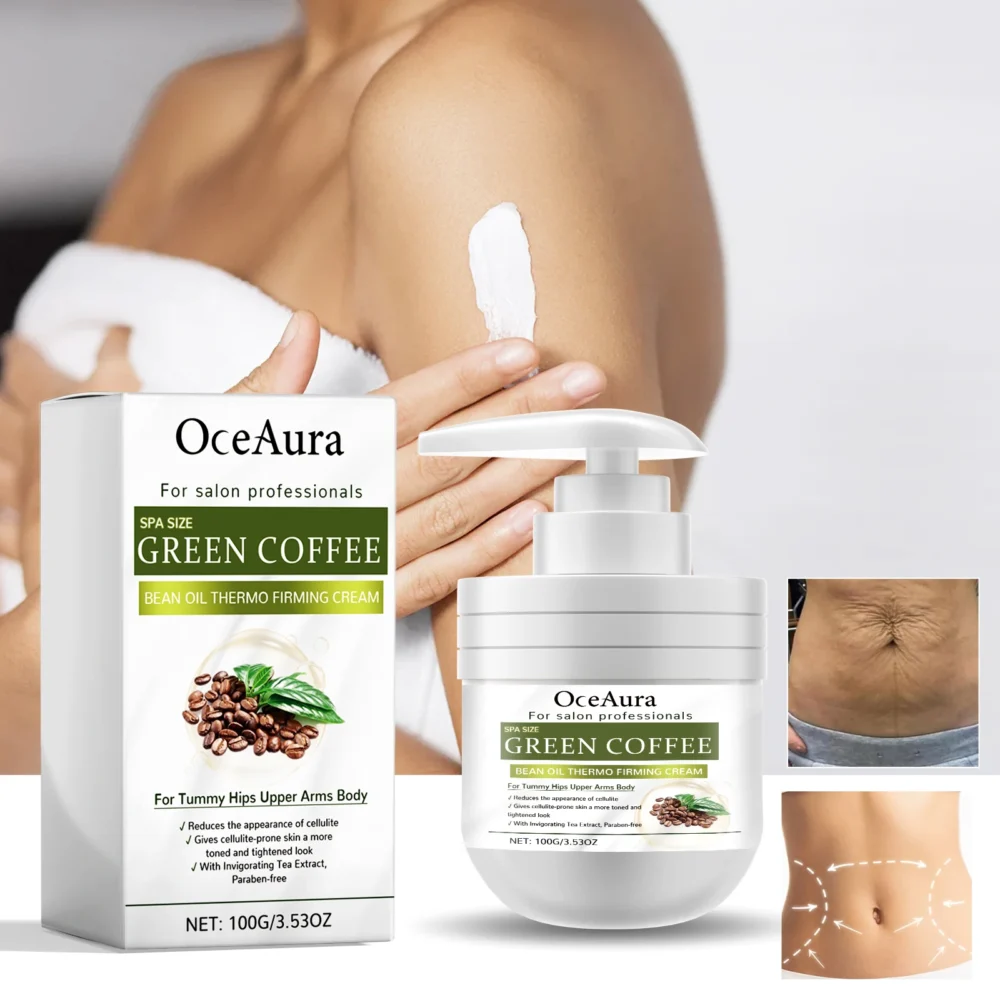 OceAura Green Coffee Bean Firming Body Cream Moisten the Skin Cream Caffeine Body Lotion Moisturizer To Firm Tighten Skin - Image 2