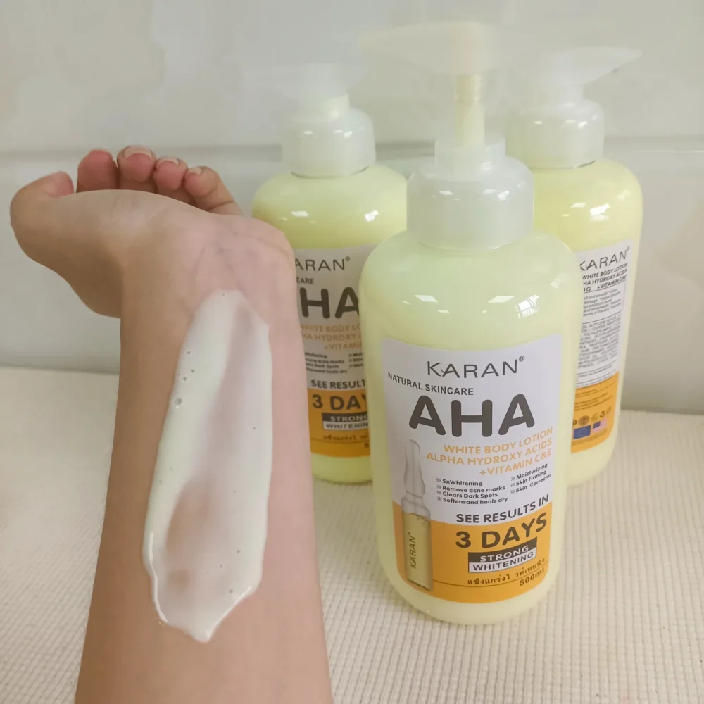 500ml Whitening Body Cream Hydroxy Acids Vitamin C&E Moisturizing Lightening Body Lotion Skin Care Remove Acne Marks - Image 3