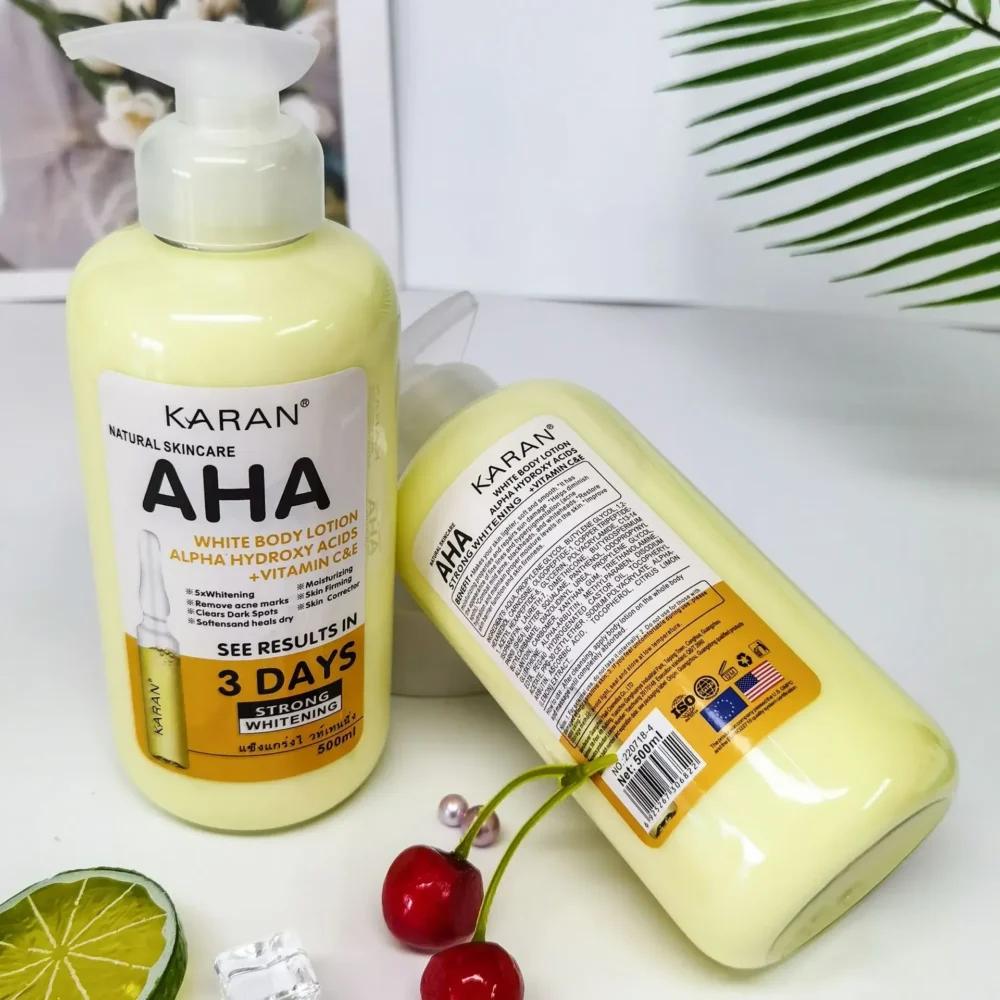500ml Whitening Body Cream Hydroxy Acids Vitamin C&E Moisturizing Lightening Body Lotion Skin Care Remove Acne Marks - Image 5