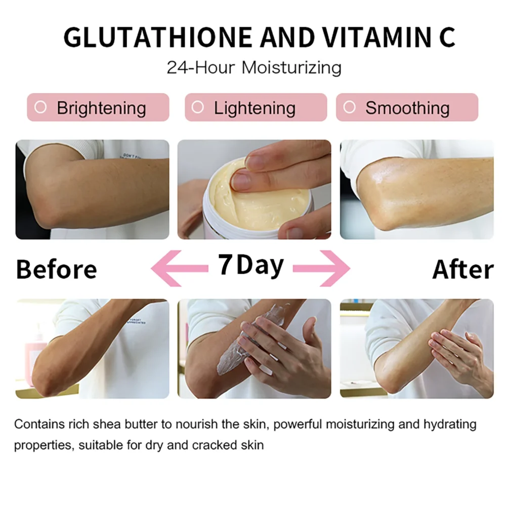 AILKE Whitening Remove Black Spots Facial Skin Care Lotion Moisturizing Cream Body Glutathion Vitamin C Black Skin Face New Set - Image 4