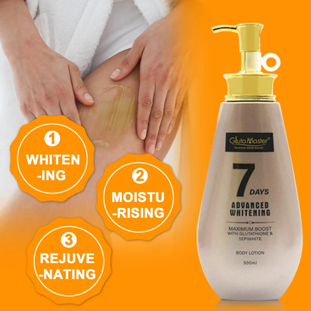 Gluta Master Glutathione Whitening Body Lotion Gluta White Brightening Moisturizing Even Skin Tone for Glowing Skin Body Butter - Image 3