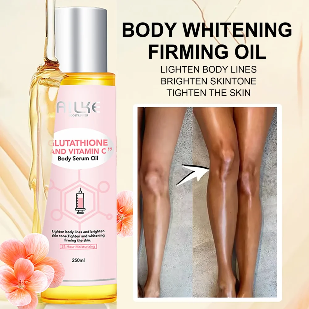 AILKE Whitening Remove Black Spots Facial Skin Care Lotion Moisturizing Cream Body Glutathion Vitamin C Black Skin Face New Set - Image 3