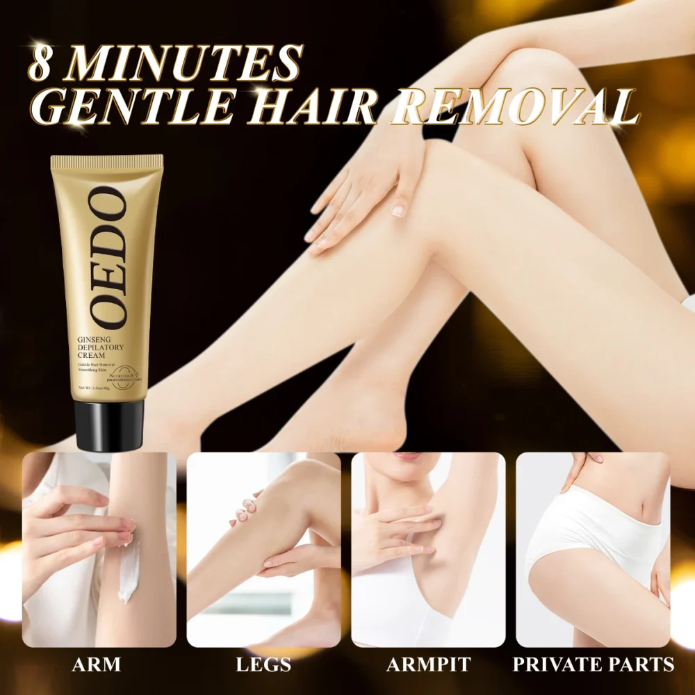 Ginseng Body Hair Removal Cream for Men and Women Hand Leg Hair Loss Depilatory Cream Removal Armpit Hair Care Depilatory Cream - Image 4