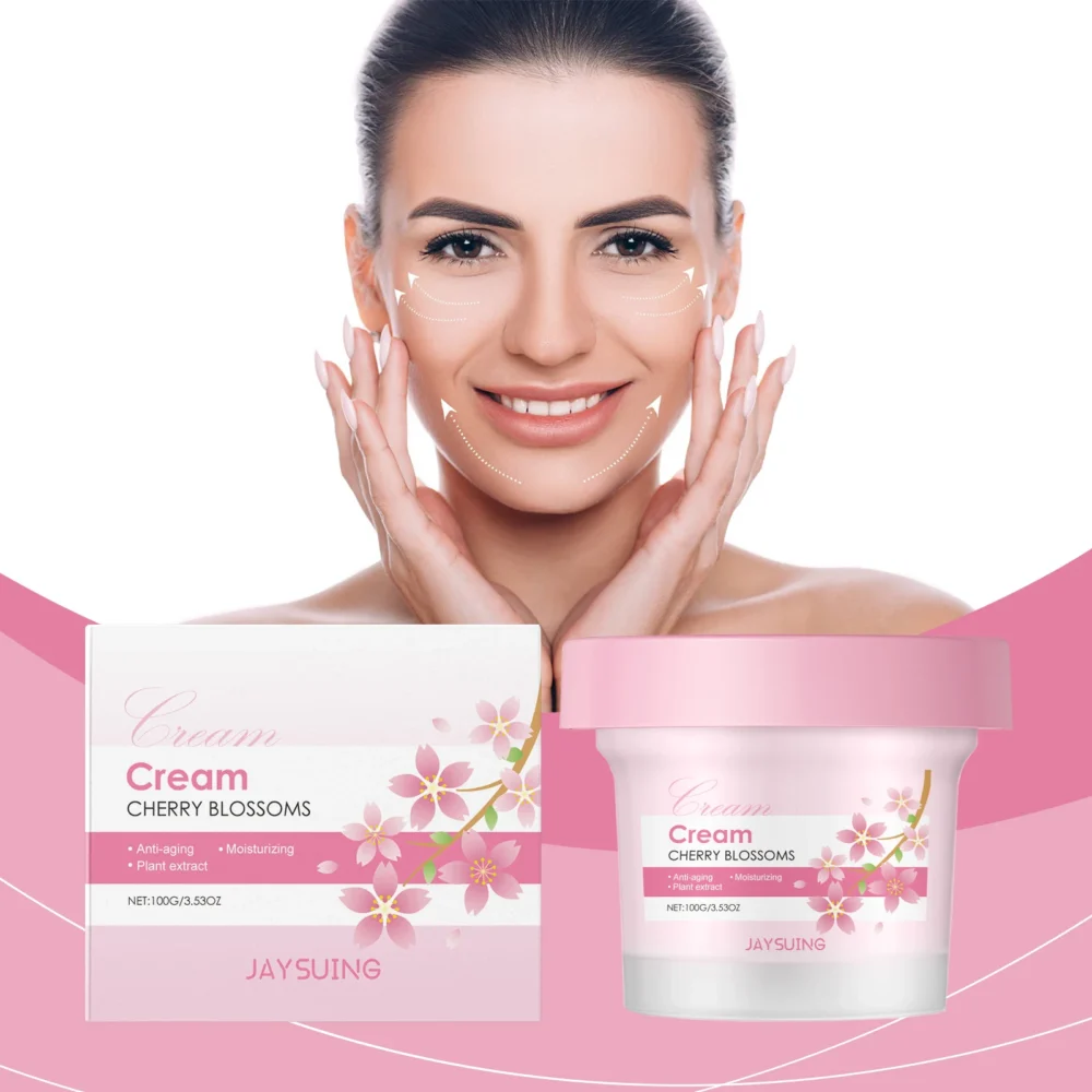 Sakura Face Cream Cherry Blossom Facial Essence Improve Dryness Dullness Hydrate Nourishing Firming Brighten Moisturizer Lotion