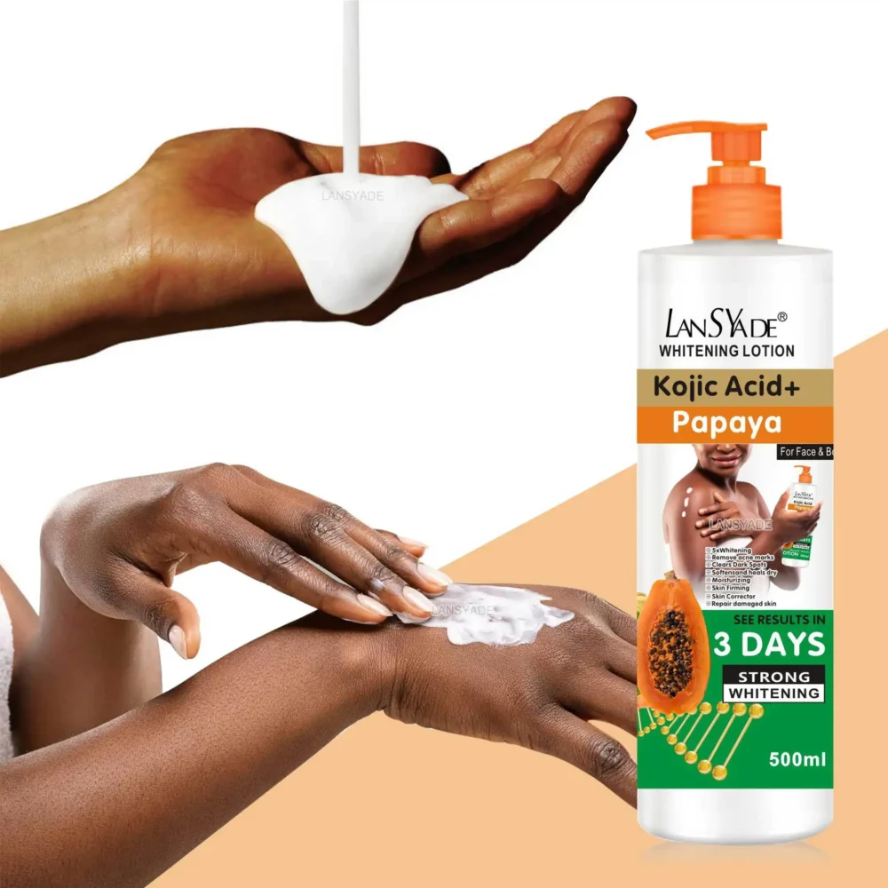 500ml Papaya Body Lotion Moisturizes The Body Skin Massage Essence, Making The Skin Smooth and Improving Roughness - Image 3