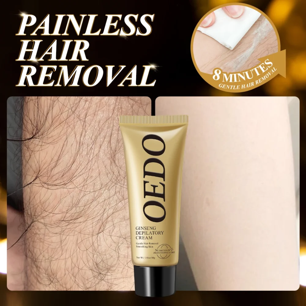 Ginseng Body Hair Removal Cream for Men and Women Hand Leg Hair Loss Depilatory Cream Removal Armpit Hair Care Depilatory Cream